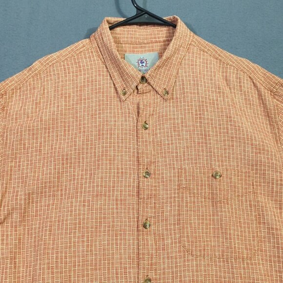 The Territory Ahead Shirt Men's LT Tall Orange Cotton Long Sleeve Button Down - Picture 3 of 9